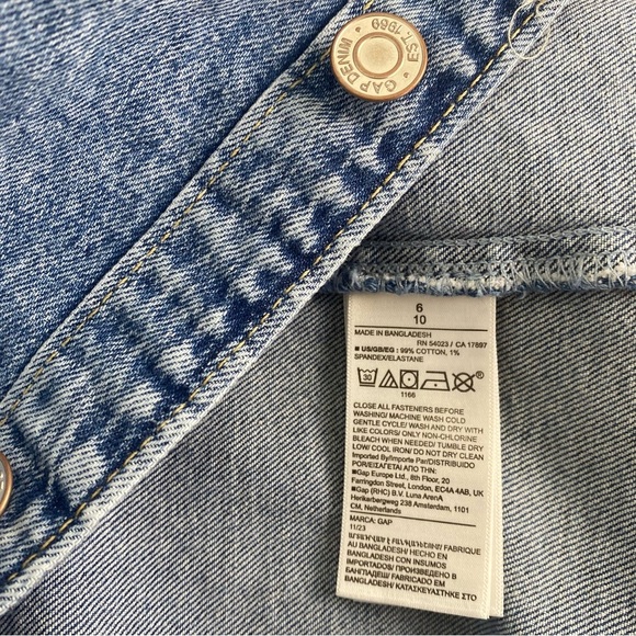 GAP Denim Shirt Dress Belted Sleeveless Midi, Size 6, NWOT - Picture 13 of 13